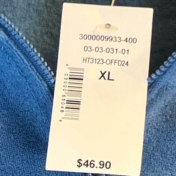 Ricki's Women's Sweatshirt XL Blue Terry Half Zip Kangaroo Pocket - Picture 8 of 14